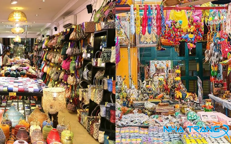 Chợ Đầm Nha Trang khám phá khu chợ nổi tiếng lâu đời 43 Du khách có thể dễ dàng tìm thấy tranh cát, vỏ sò, đồ thổ cẩm, móc khóa