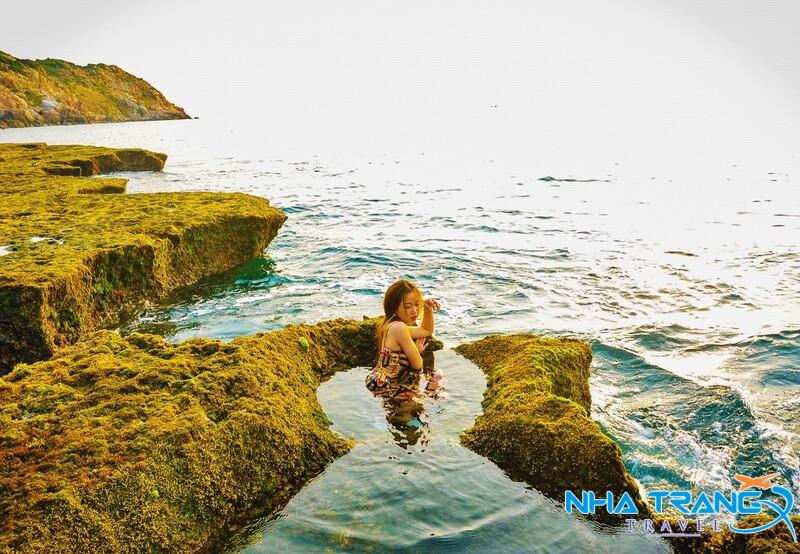 Tour Hang Rái - Vịnh Vĩnh Hy - Vườn Nho - Đồng Cừu Giá Rẻ 33 chụp hình với các hốc nước tại Rang Rái